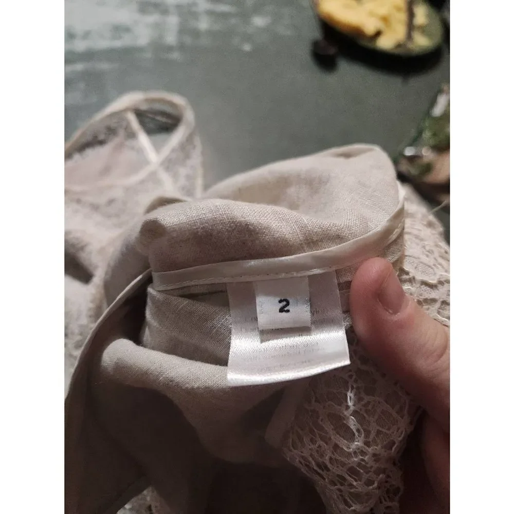 Rachel Comey Flame Lace and Linen Dress sz 2 - Picture 5 of 5